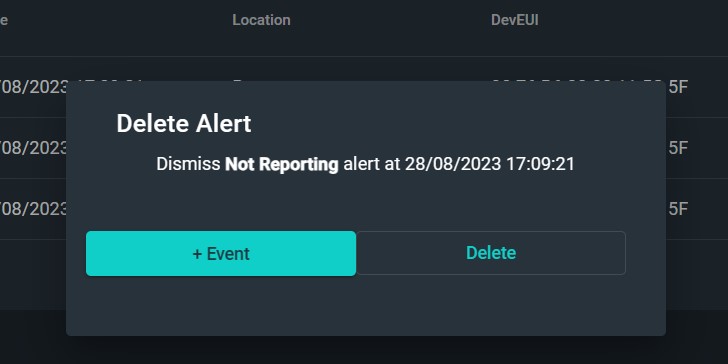 Alert delete