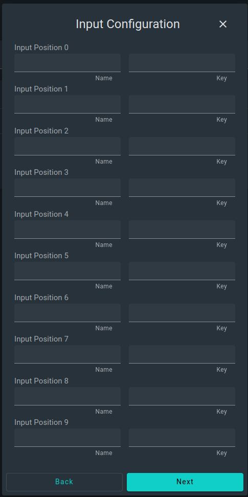 Configure inputs